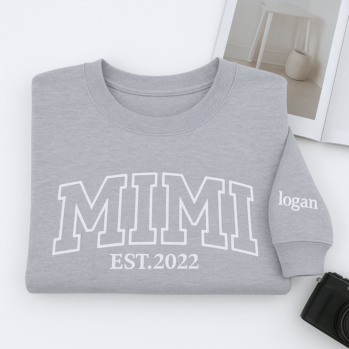 Custom Mimi Hoodies - Grandma Varsity Embroidered Sweatshirts - Perfect Grandmother Gift