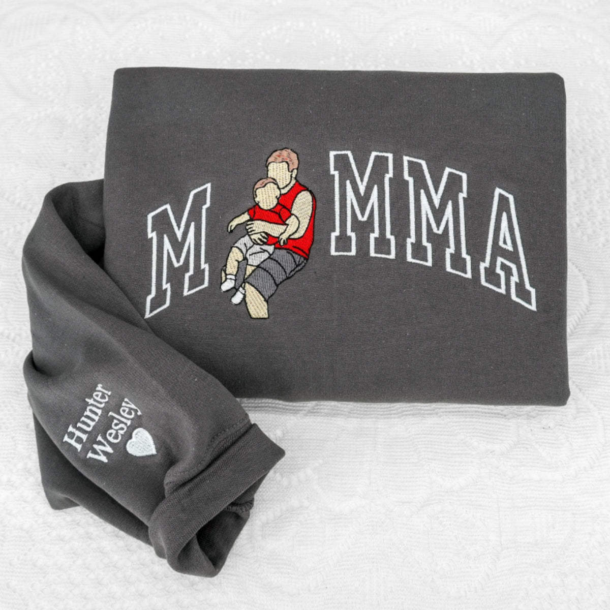 Individuell bestickte Engel- und Dämonenkatze-Kapuzenpullover für Paare