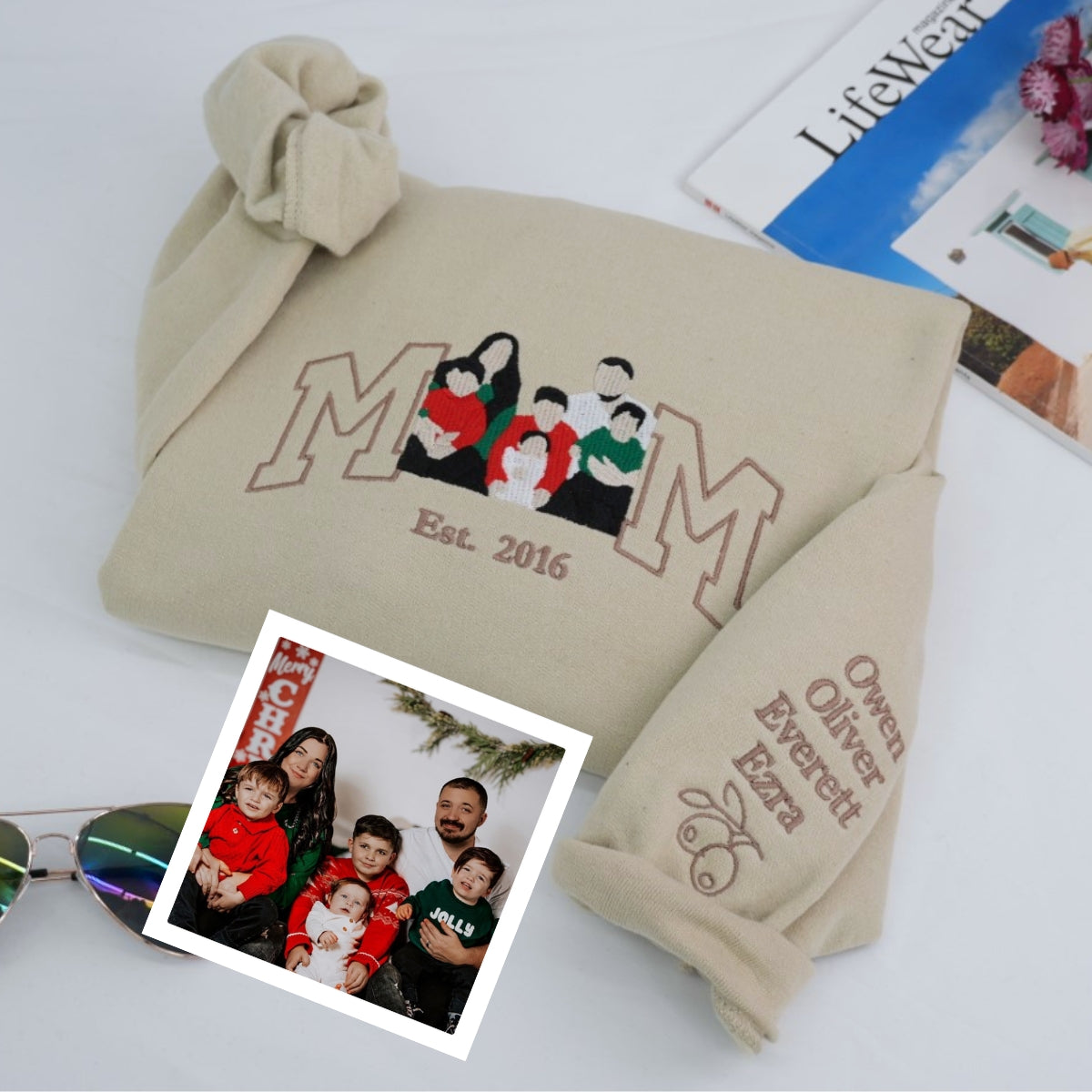 Individuell bestickte Engel- und Dämonenkatze-Kapuzenpullover für Paare