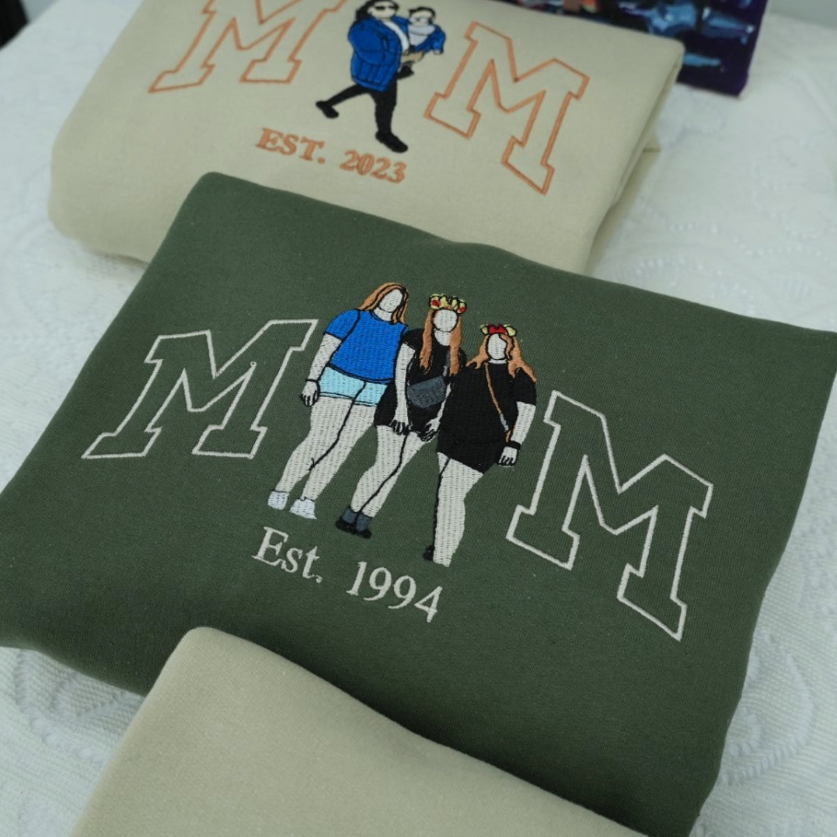 Individuell bestickte Engel- und Dämonenkatze-Kapuzenpullover für Paare