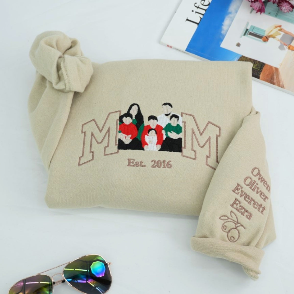 Individuell bestickte Engel- und Dämonenkatze-Kapuzenpullover für Paare