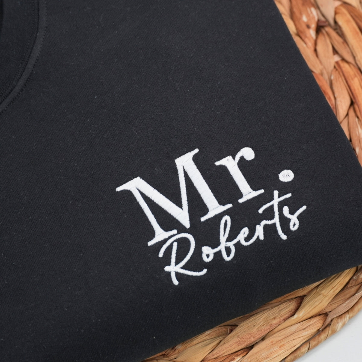 Custom Mr Mrs Wedding Sweatshirts - Personalized Last Name Couple Embroidered - Perfect Wedding Gift