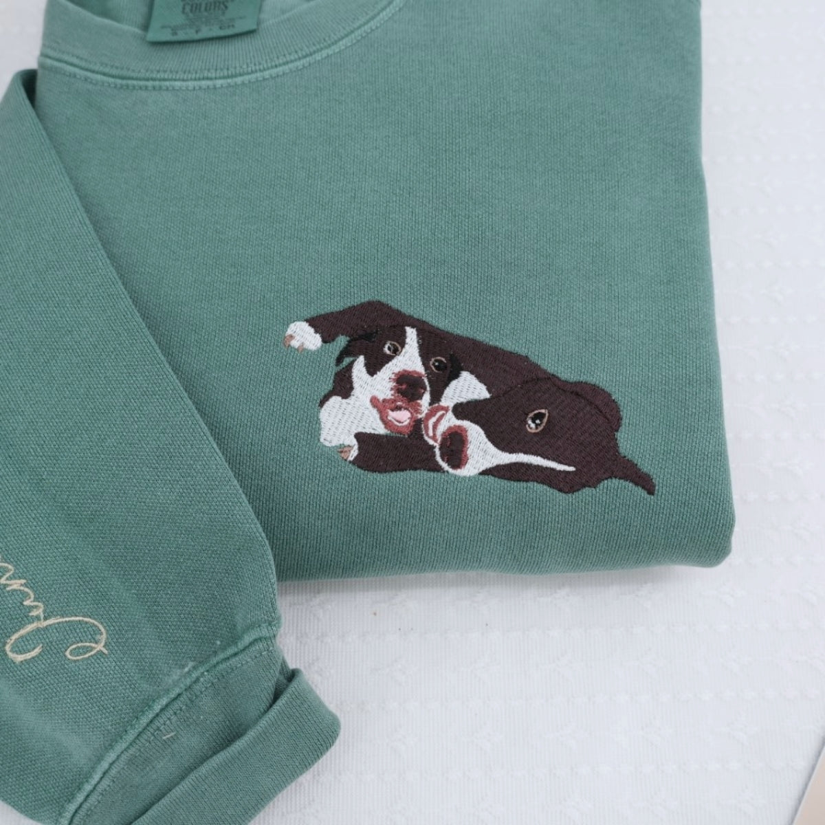 Individuell bestickte Engel- und Dämonenkatze-Kapuzenpullover für Paare