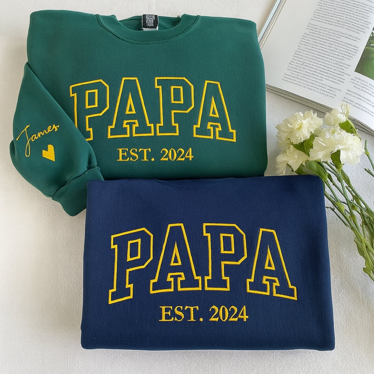 Individuell bestickte Engel- und Dämonenkatze-Kapuzenpullover für Paare