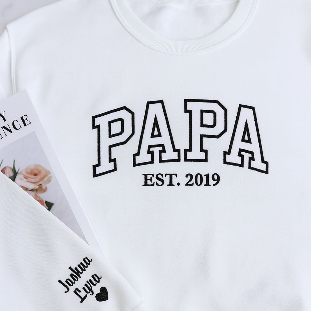 Individuell bestickte Engel- und Dämonenkatze-Kapuzenpullover für Paare