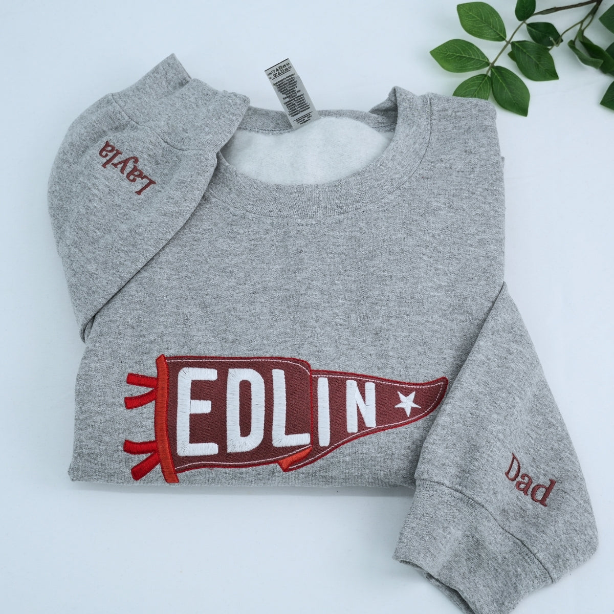 Custom Pennant Hoodies - School Spirit Embroidered Sweatshirts - Perfect Student Team Gift