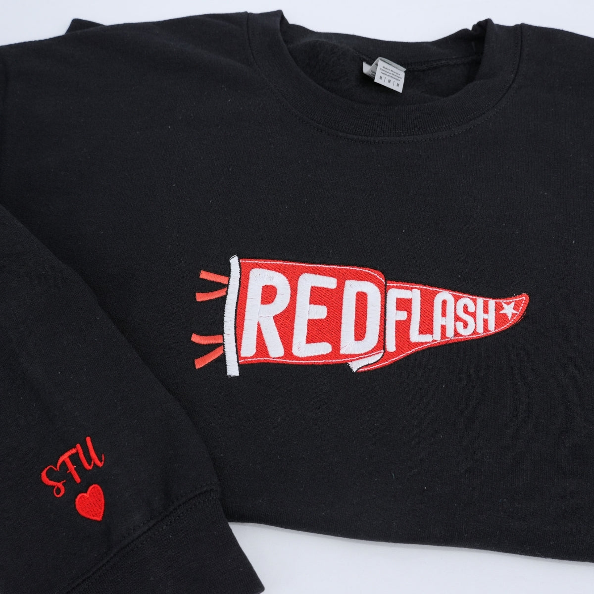 Custom Pennant Hoodies - School Spirit Embroidered Sweatshirts - Perfect Student Team Gift