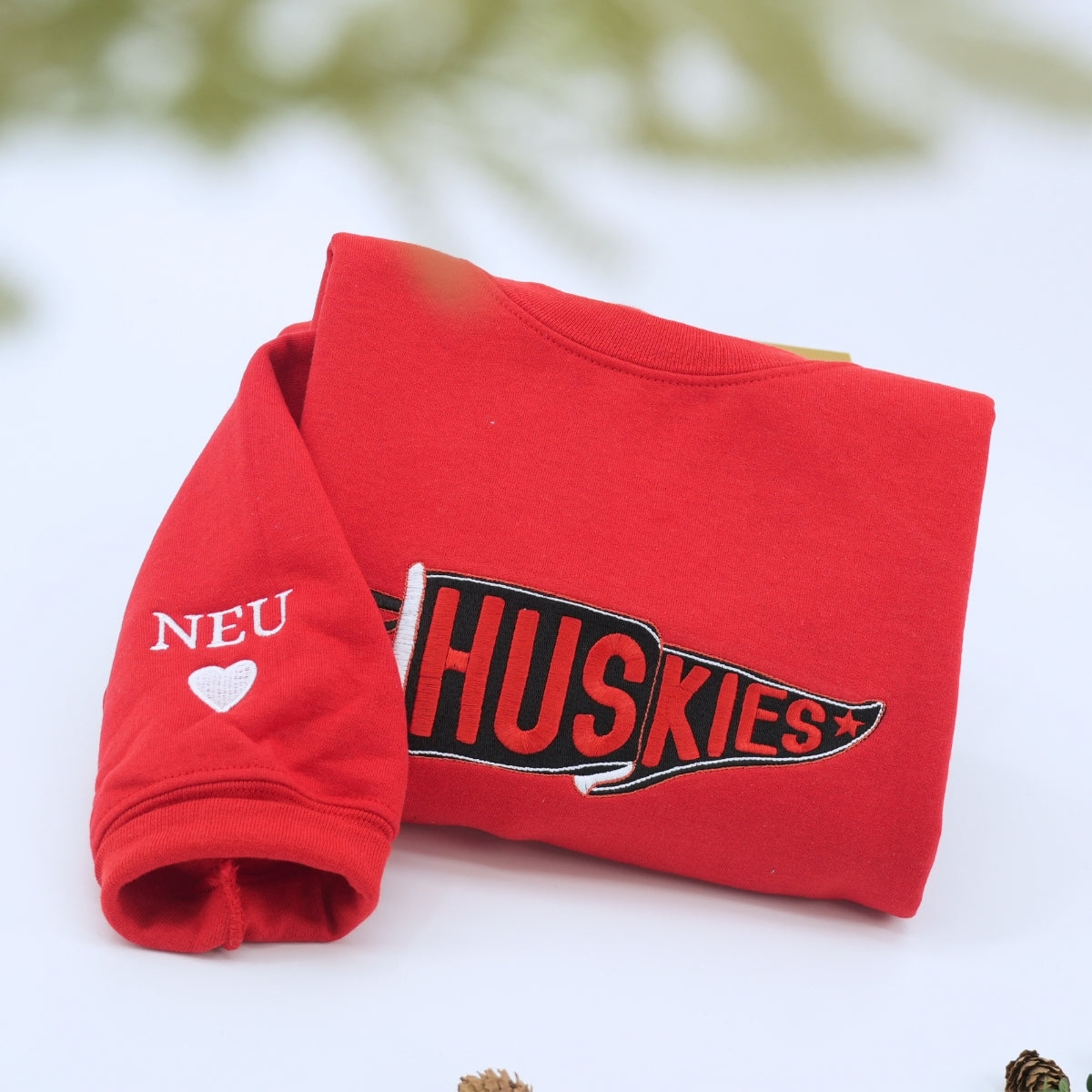 Custom Pennant Hoodies - School Spirit Embroidered Sweatshirts - Perfect Student Team Gift