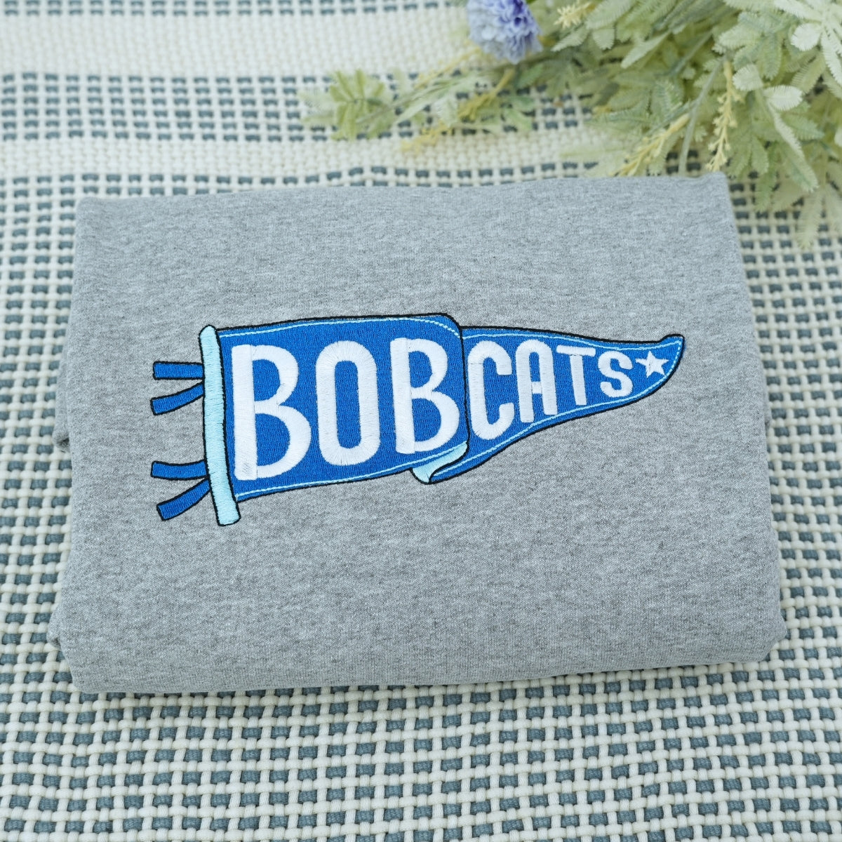 Custom Pennant Hoodies - School Spirit Embroidered Sweatshirts - Perfect Student Team Gift