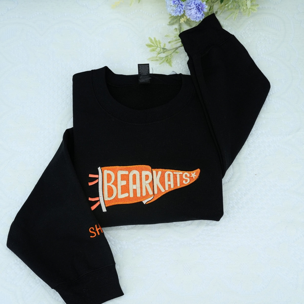 Individuell bestickte Engel- und Dämonenkatze-Kapuzenpullover für Paare