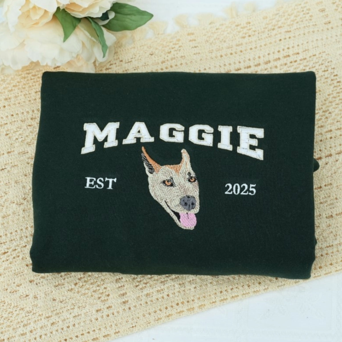 Individuell bestickte Engel- und Dämonenkatze-Kapuzenpullover für Paare