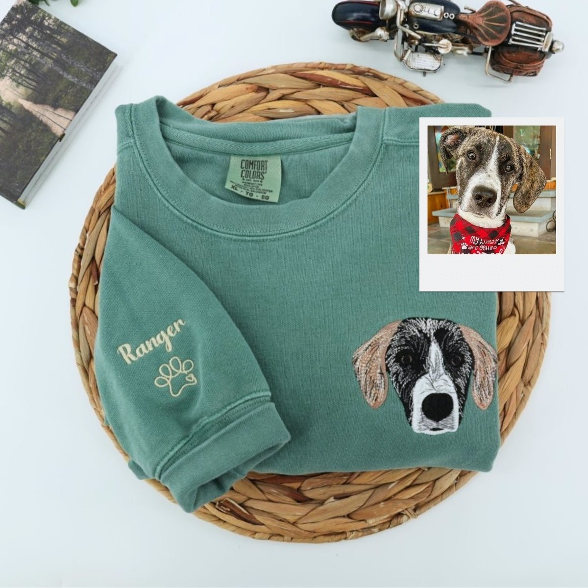 Individuell bestickte Engel- und Dämonenkatze-Kapuzenpullover für Paare