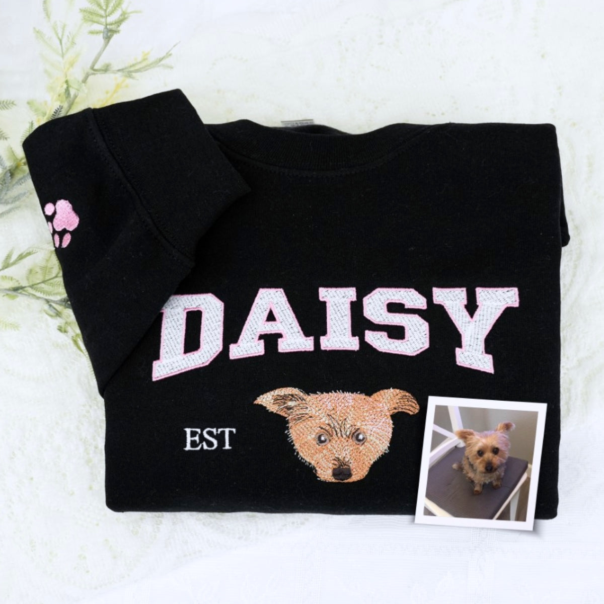 Individuell bestickte Engel- und Dämonenkatze-Kapuzenpullover für Paare