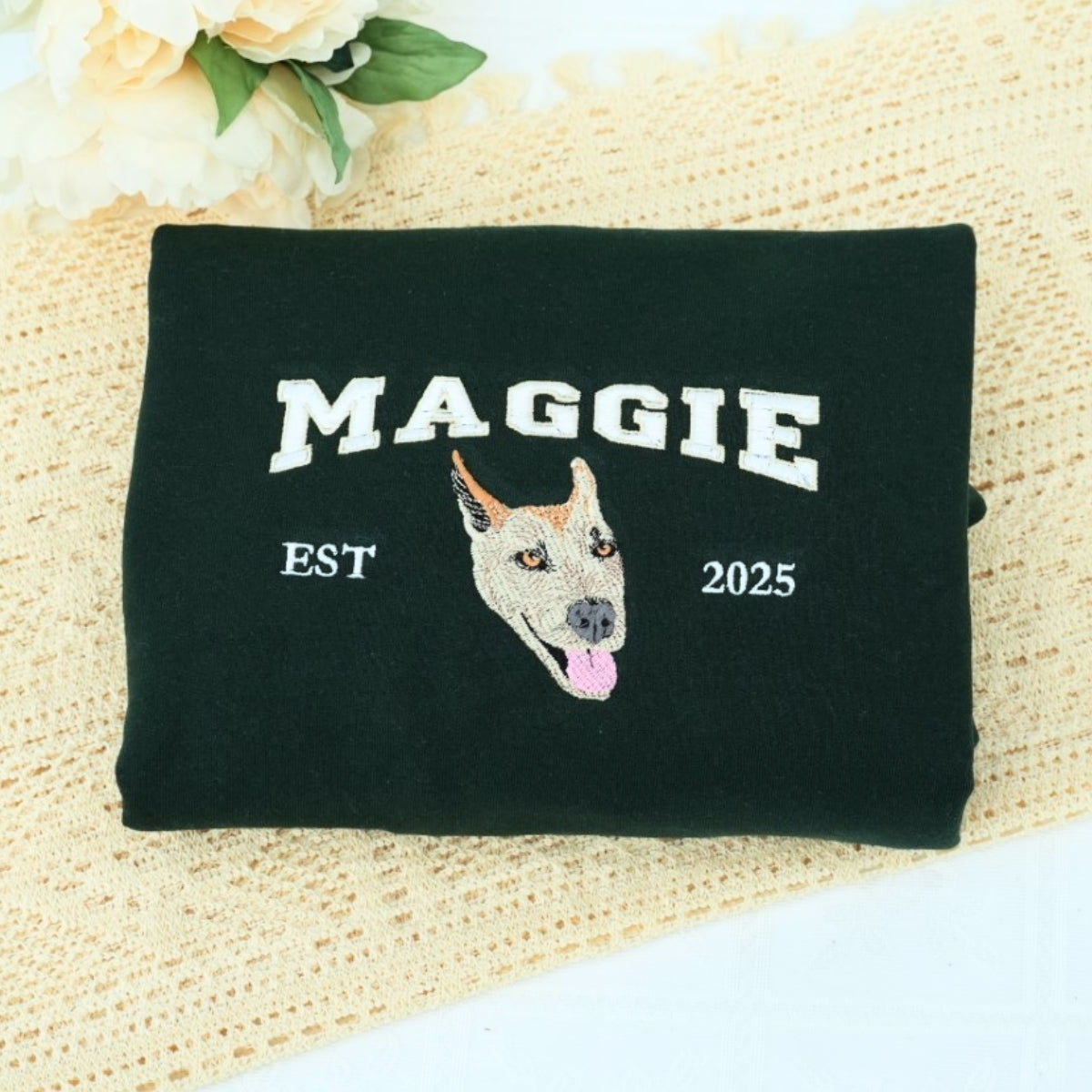 Individuell bestickte Engel- und Dämonenkatze-Kapuzenpullover für Paare