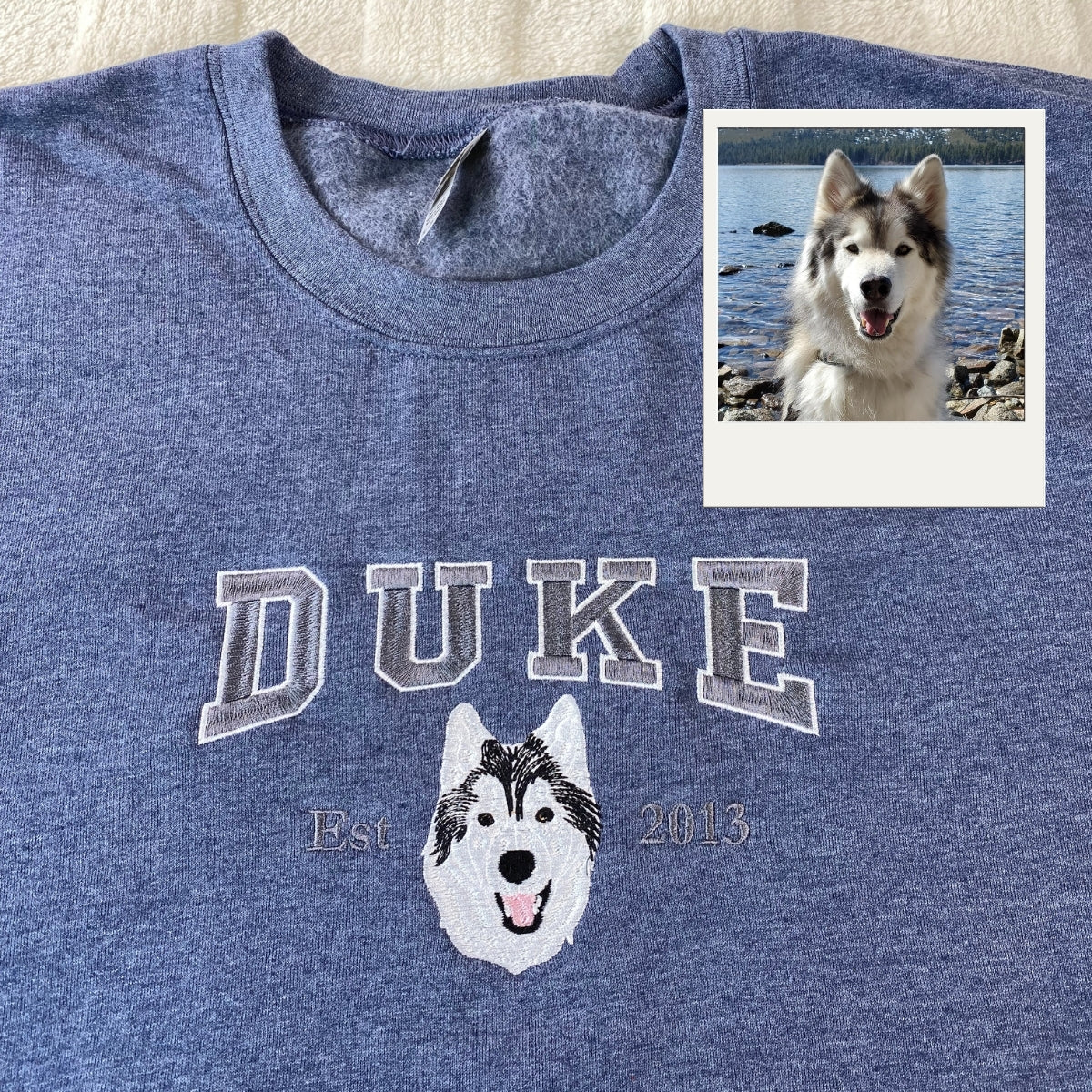 Custom Pet Portrait Hoodies - Personalized Dog Face Embroidered Sweatshirts - Pet Memorial Gift for Dog Moms & Dads