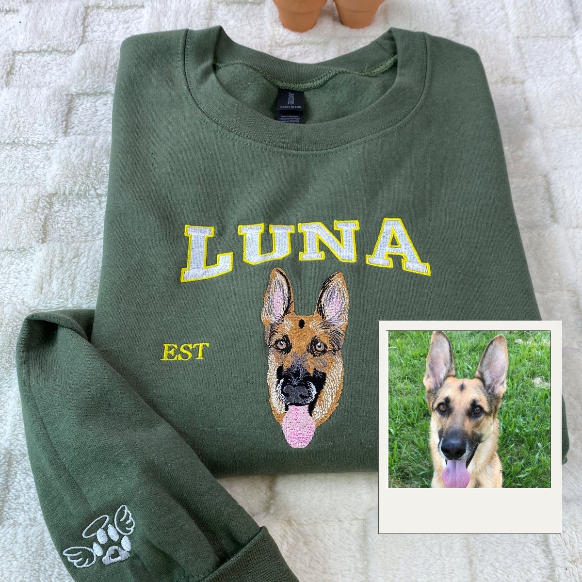 Custom Pet Portrait Hoodies Dog Face - Main Image
