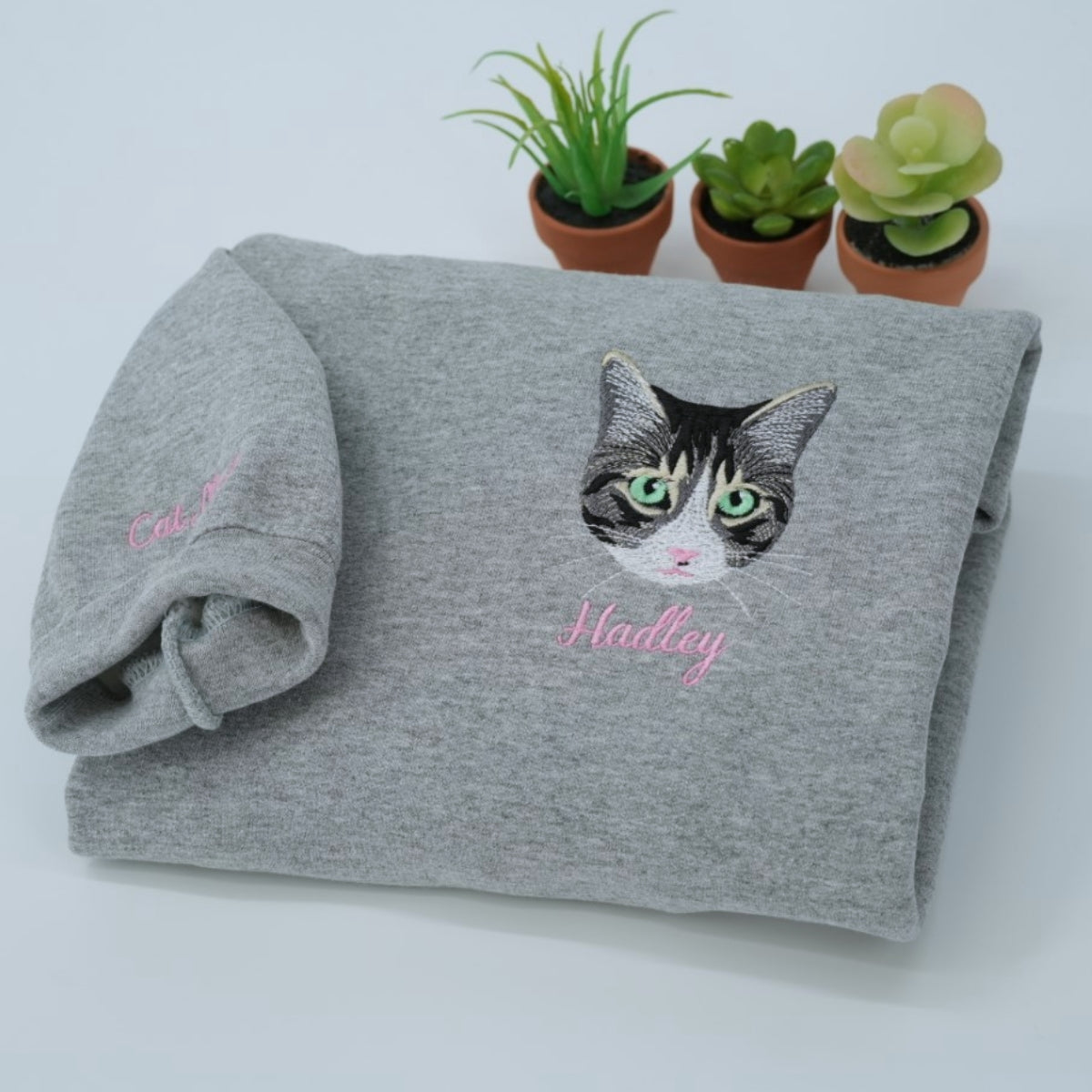 Individuell bestickte Engel- und Dämonenkatze-Kapuzenpullover für Paare