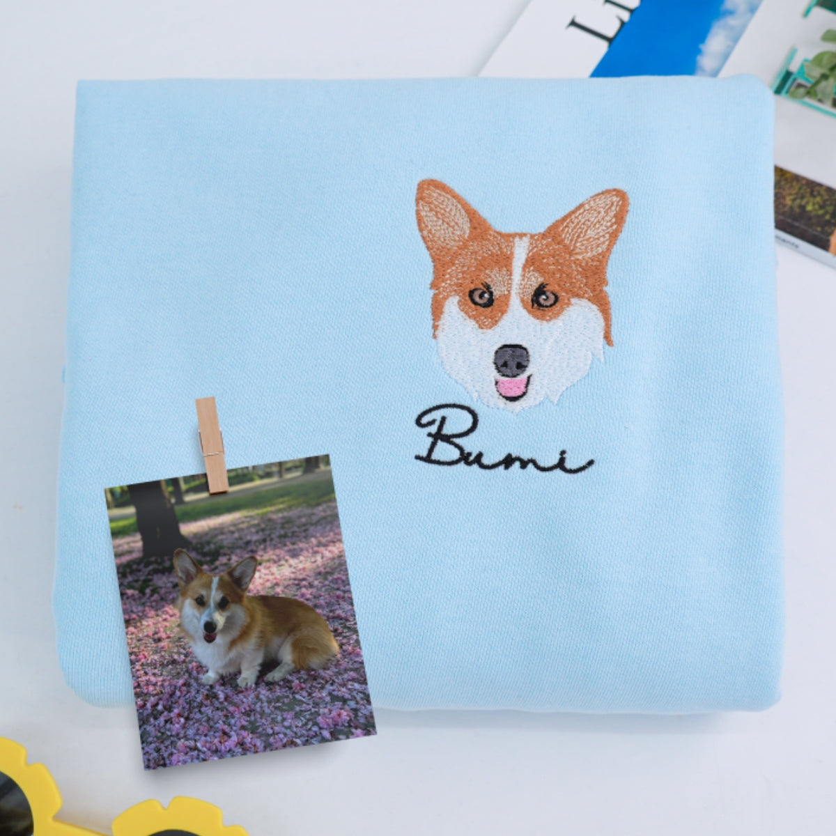 Individuell bestickte Engel- und Dämonenkatze-Kapuzenpullover für Paare