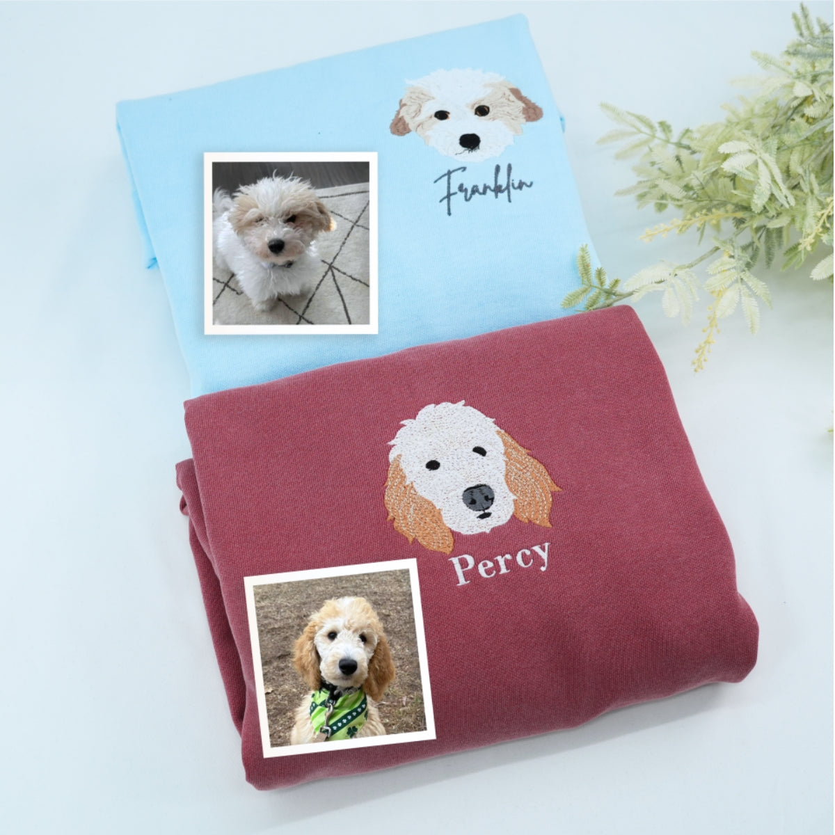 Individuell bestickte Engel- und Dämonenkatze-Kapuzenpullover für Paare