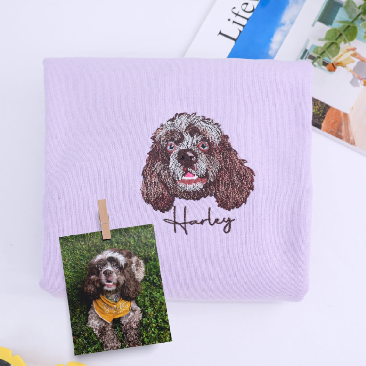 Individuell bestickte Engel- und Dämonenkatze-Kapuzenpullover für Paare