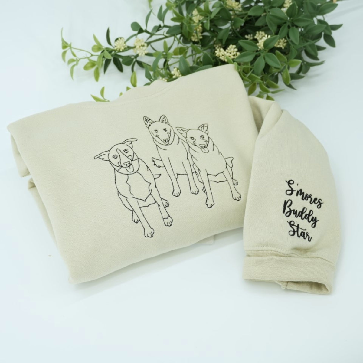 Individuell bestickte Engel- und Dämonenkatze-Kapuzenpullover für Paare