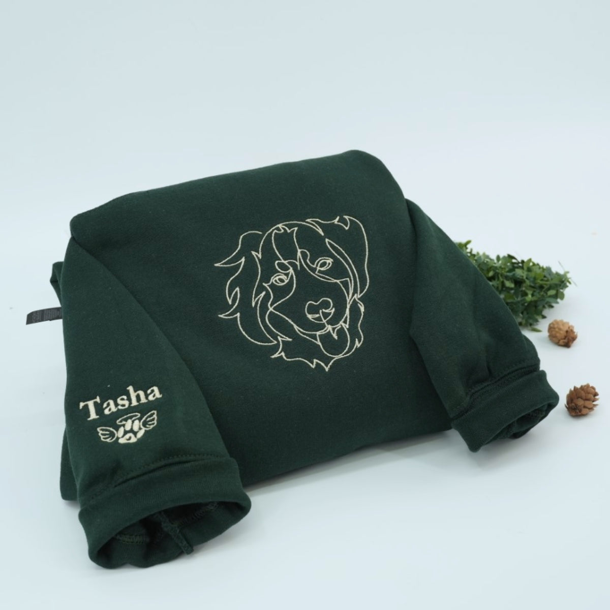 Individuell bestickte Engel- und Dämonenkatze-Kapuzenpullover für Paare