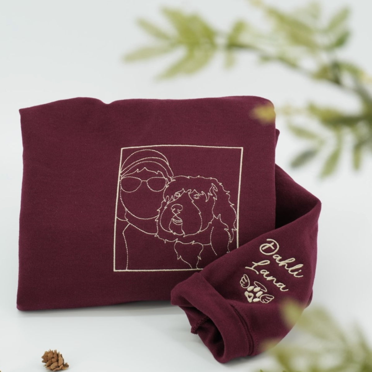 Individuell bestickte Engel- und Dämonenkatze-Kapuzenpullover für Paare