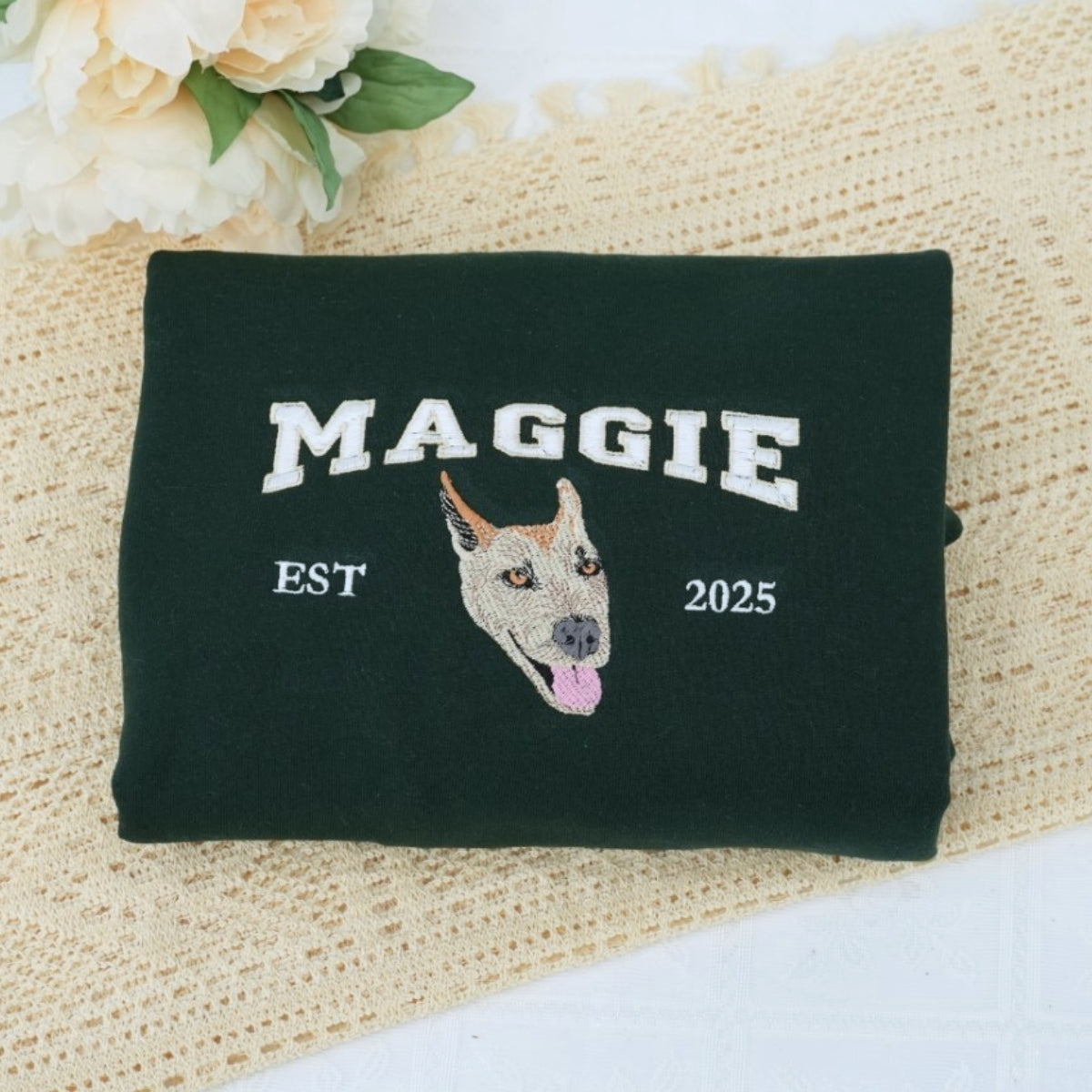 Individuell bestickte Engel- und Dämonenkatze-Kapuzenpullover für Paare