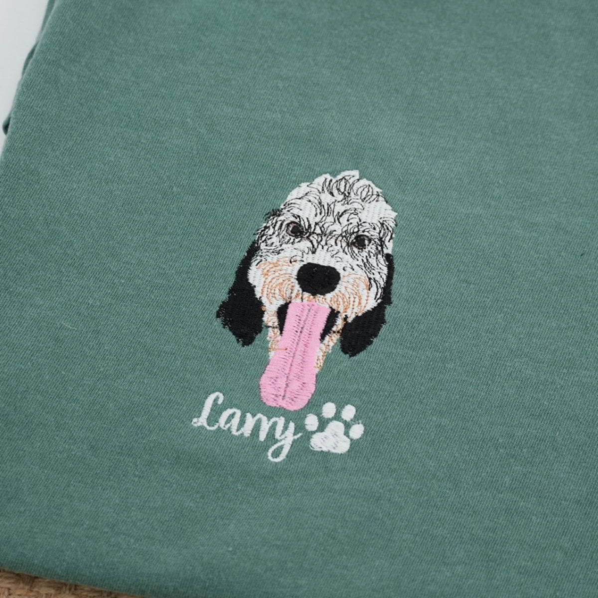 Custom Pet Portrait T-Shirts - Dog & Cat Face Embroidered Shirts - Personalized Pet Parent Gift