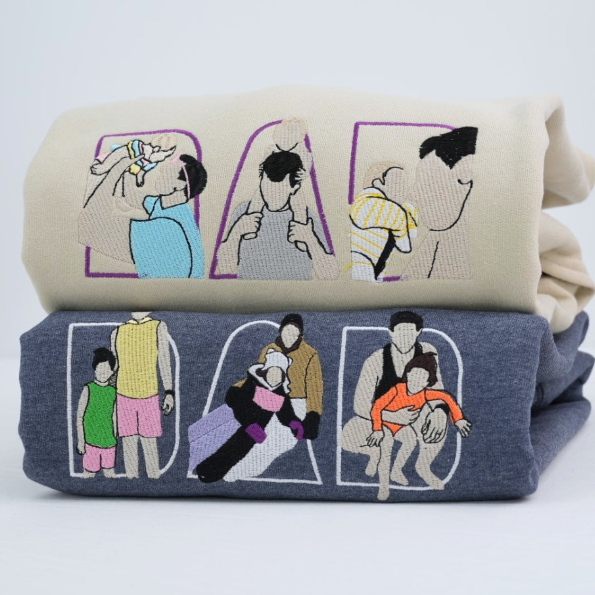 Individuell bestickte Engel- und Dämonenkatze-Kapuzenpullover für Paare