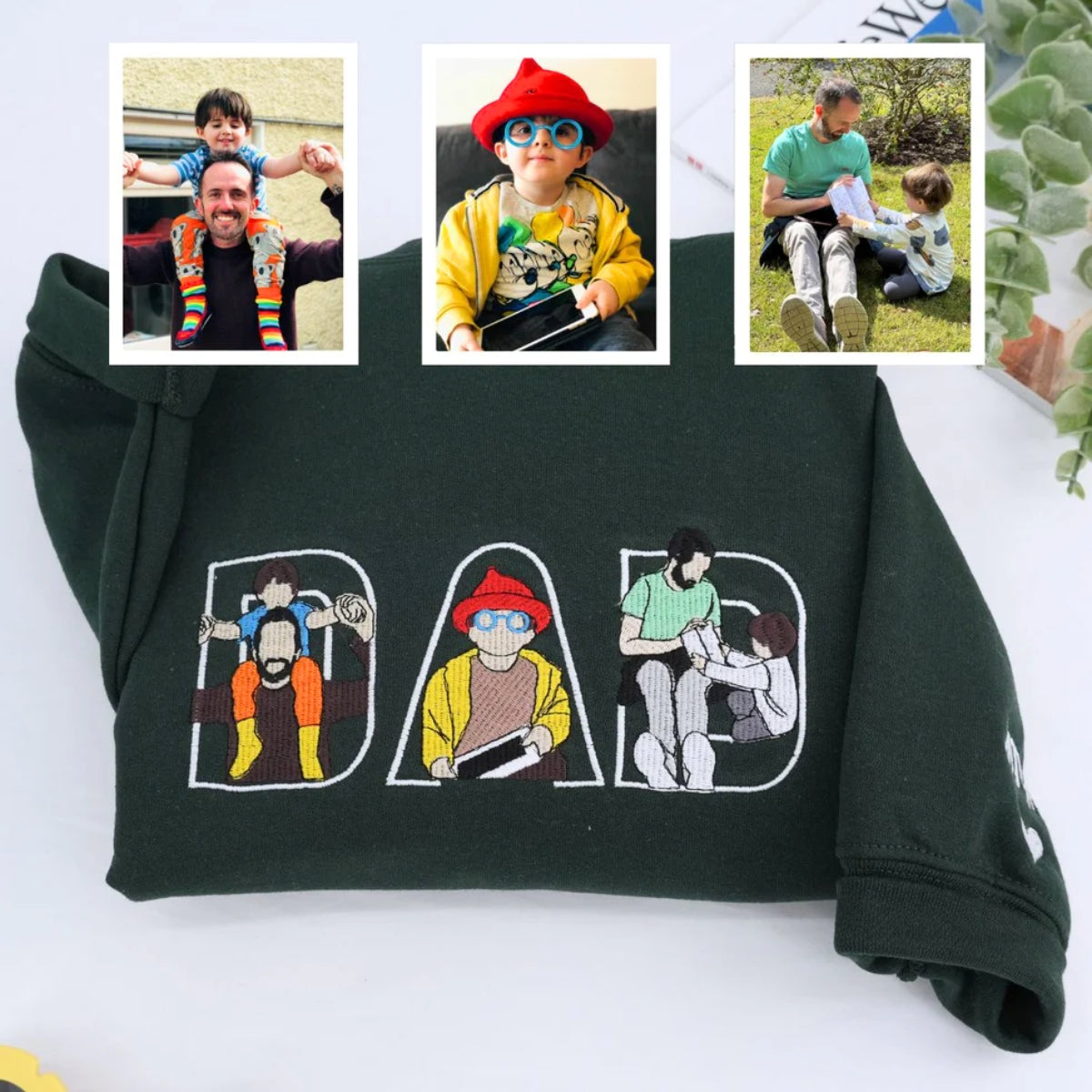 Custom Photo Dad Hoodies Personal Family Moments