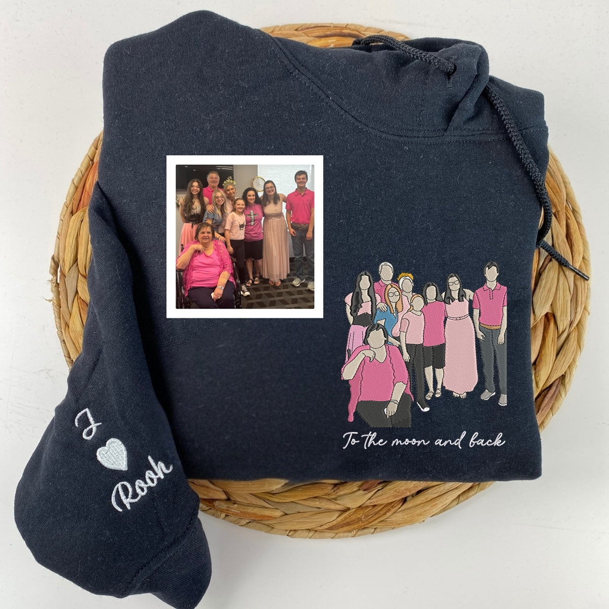 Individuell bestickte Engel- und Dämonenkatze-Kapuzenpullover für Paare