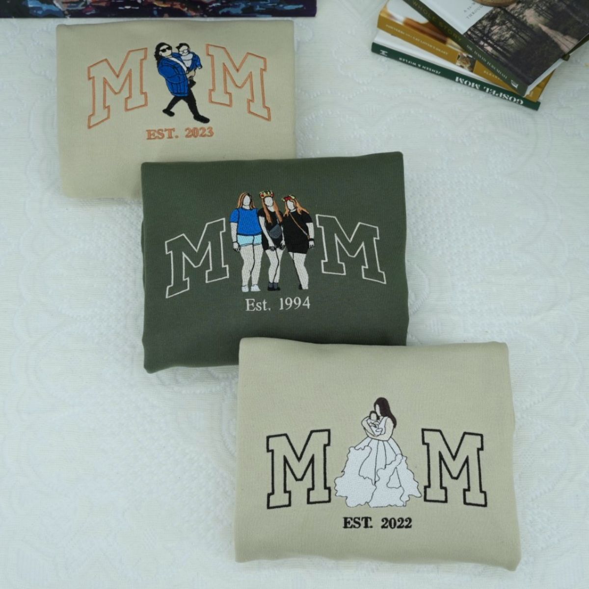 Individuell bestickte Engel- und Dämonenkatze-Kapuzenpullover für Paare