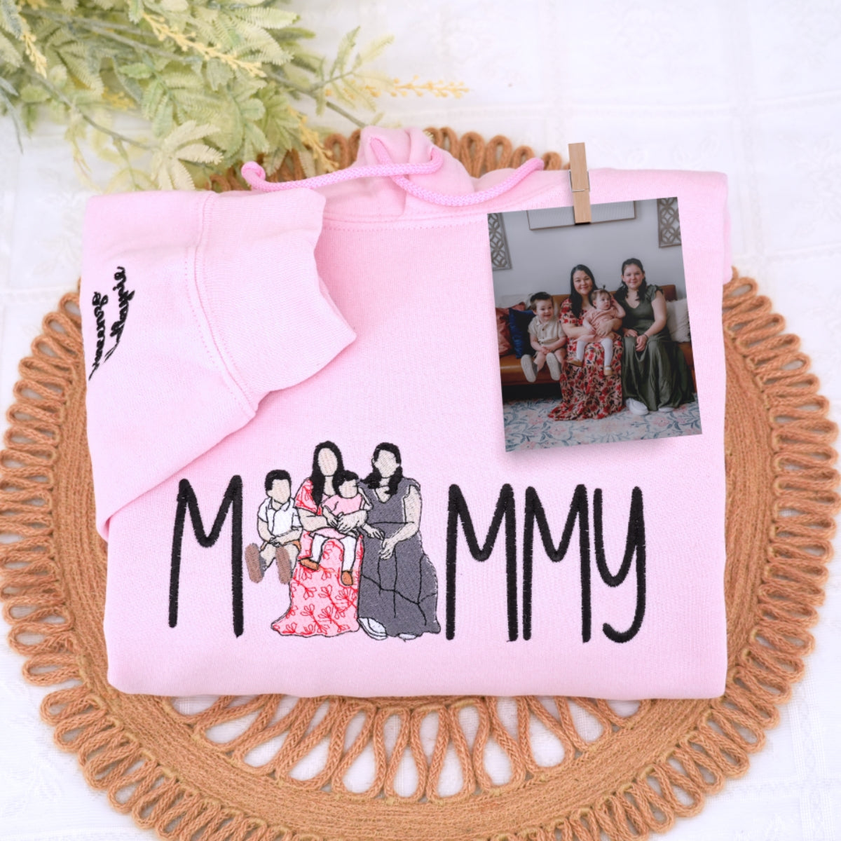 Individuell bestickte Engel- und Dämonenkatze-Kapuzenpullover für Paare