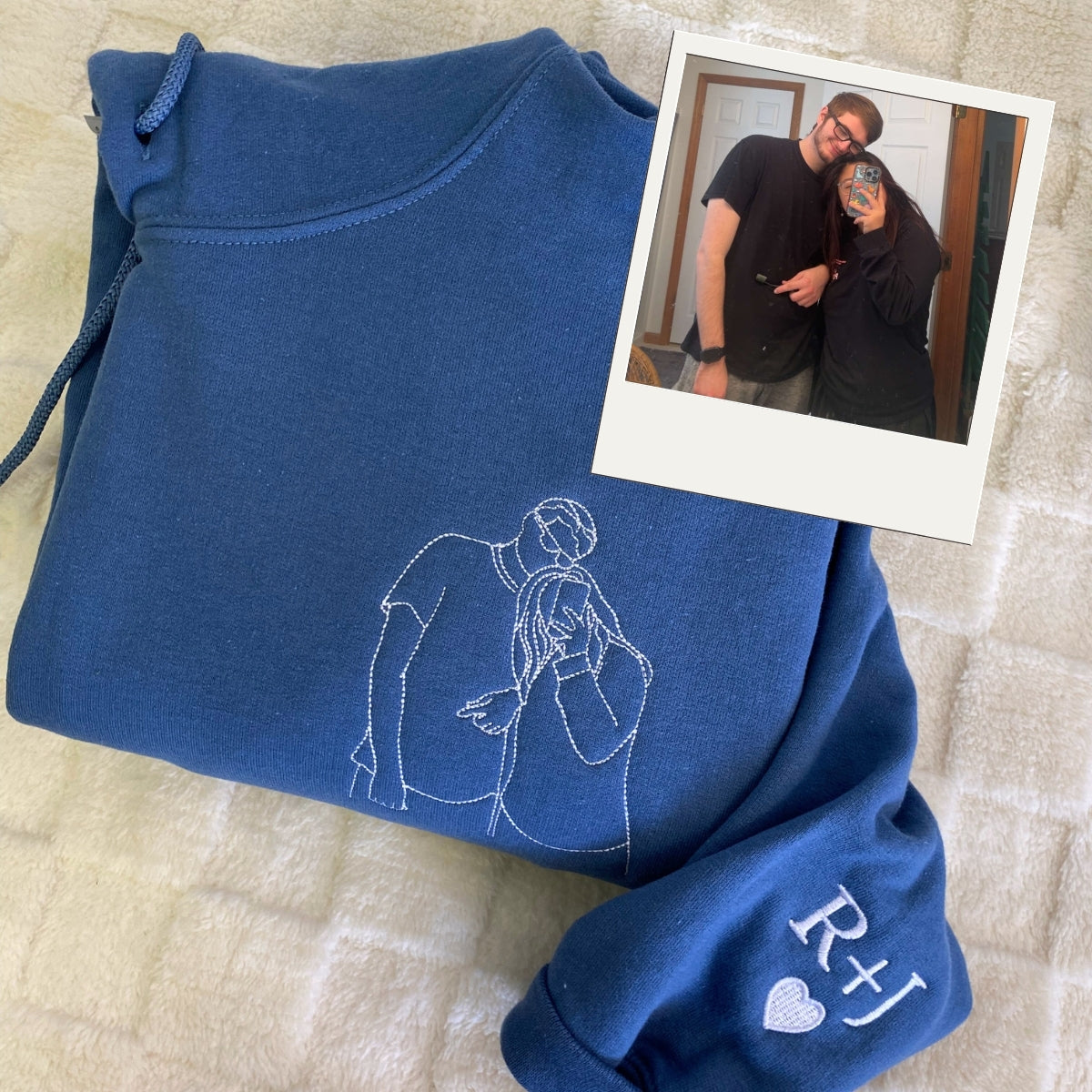 Individuell bestickte Engel- und Dämonenkatze-Kapuzenpullover für Paare