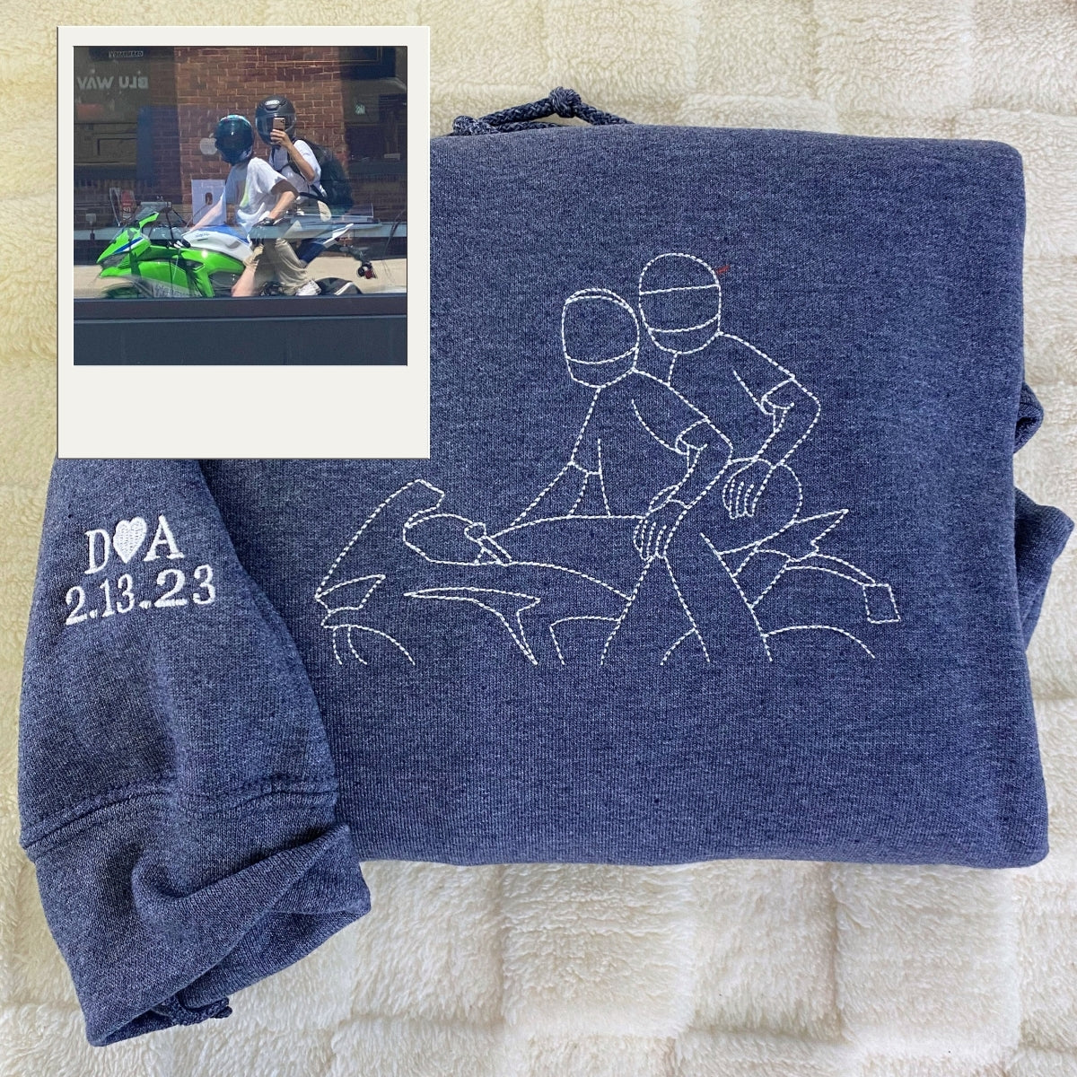 Individuell bestickte Engel- und Dämonenkatze-Kapuzenpullover für Paare