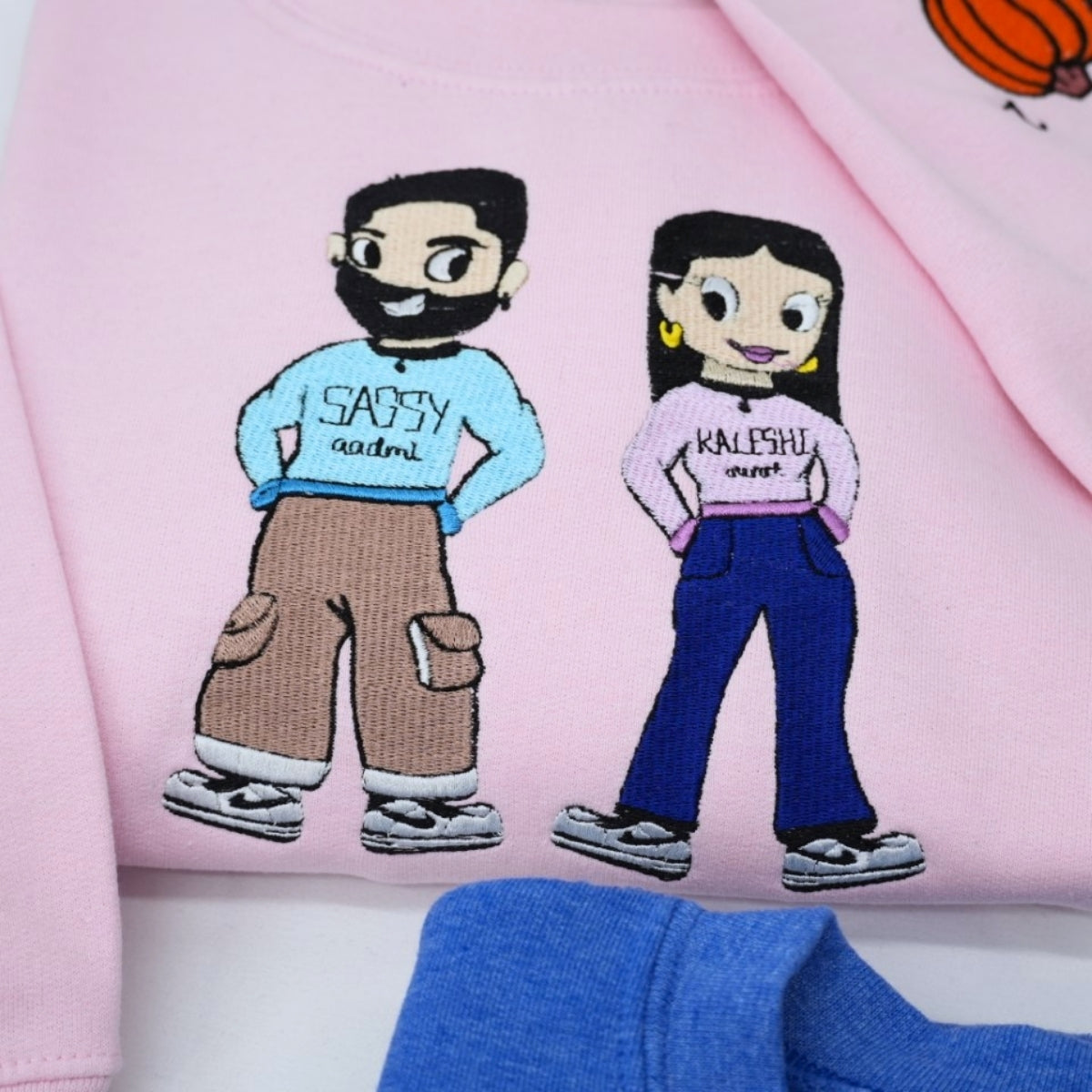 Sweats à capuche assortis brodés personnalisés avec ange et chat démon pour couples
