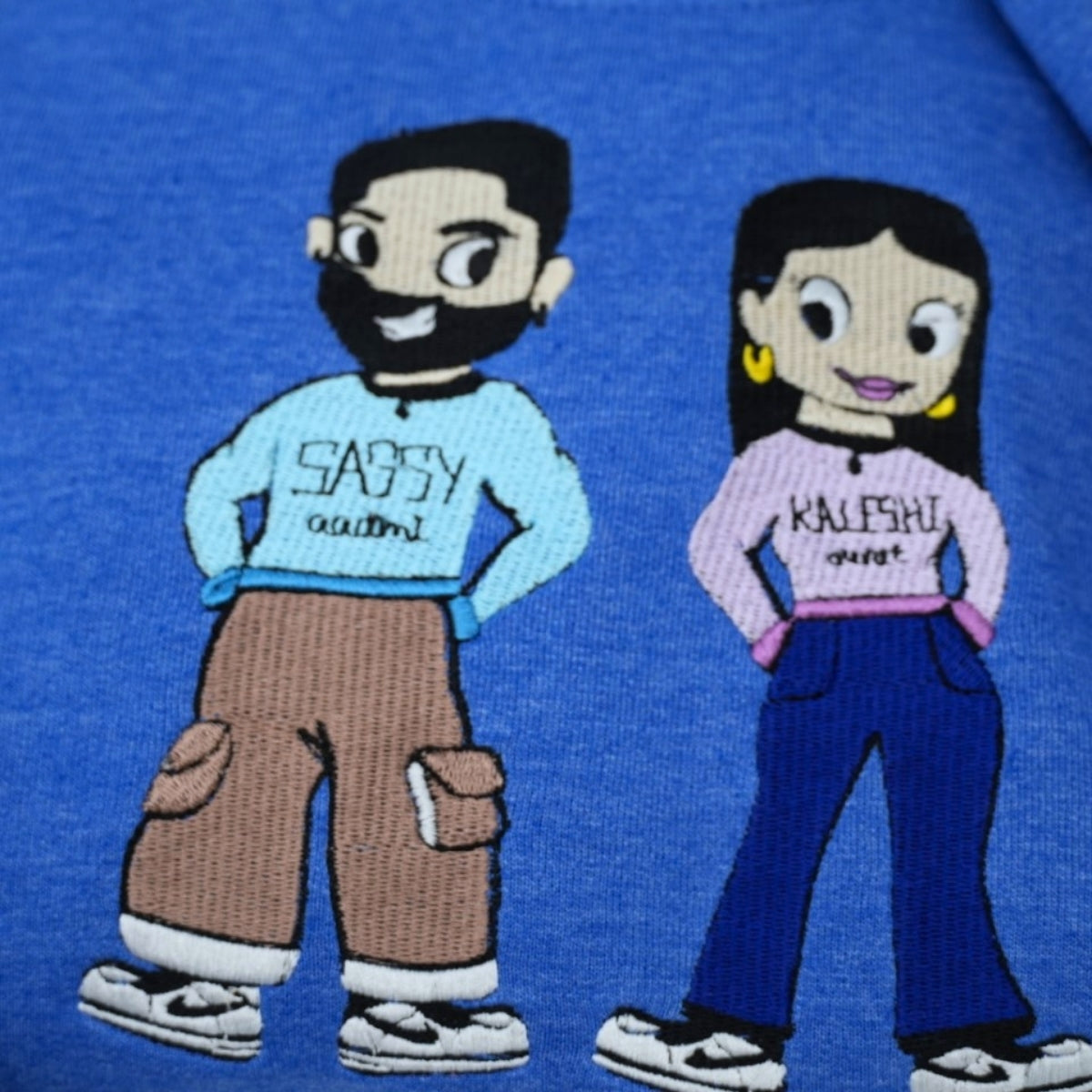 Sweats à capuche assortis brodés personnalisés avec ange et chat démon pour couples