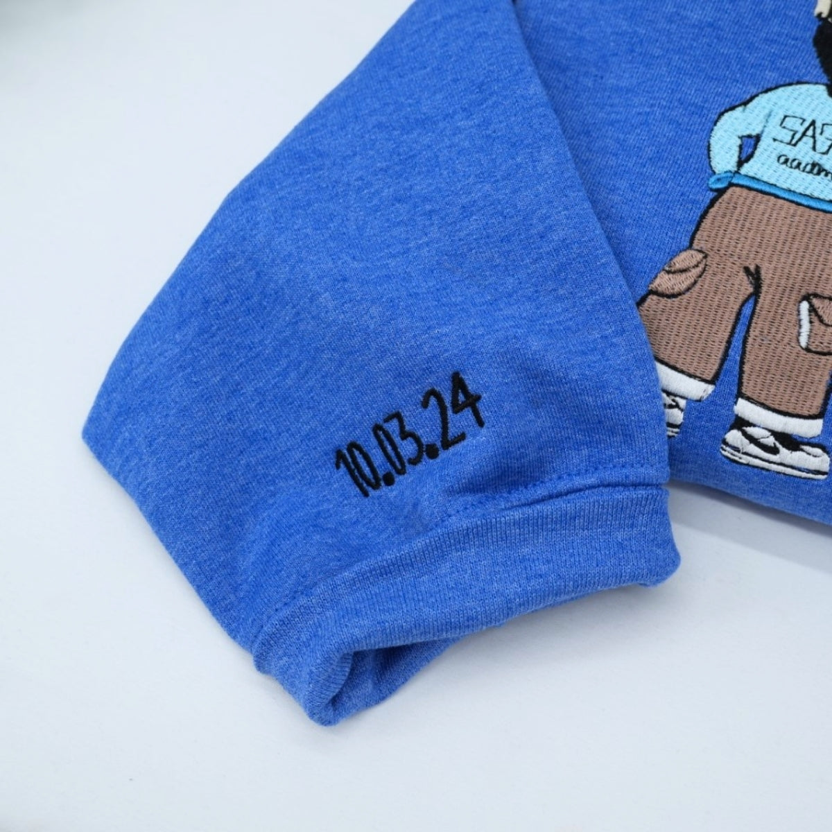 Sweats à capuche assortis brodés personnalisés avec ange et chat démon pour couples