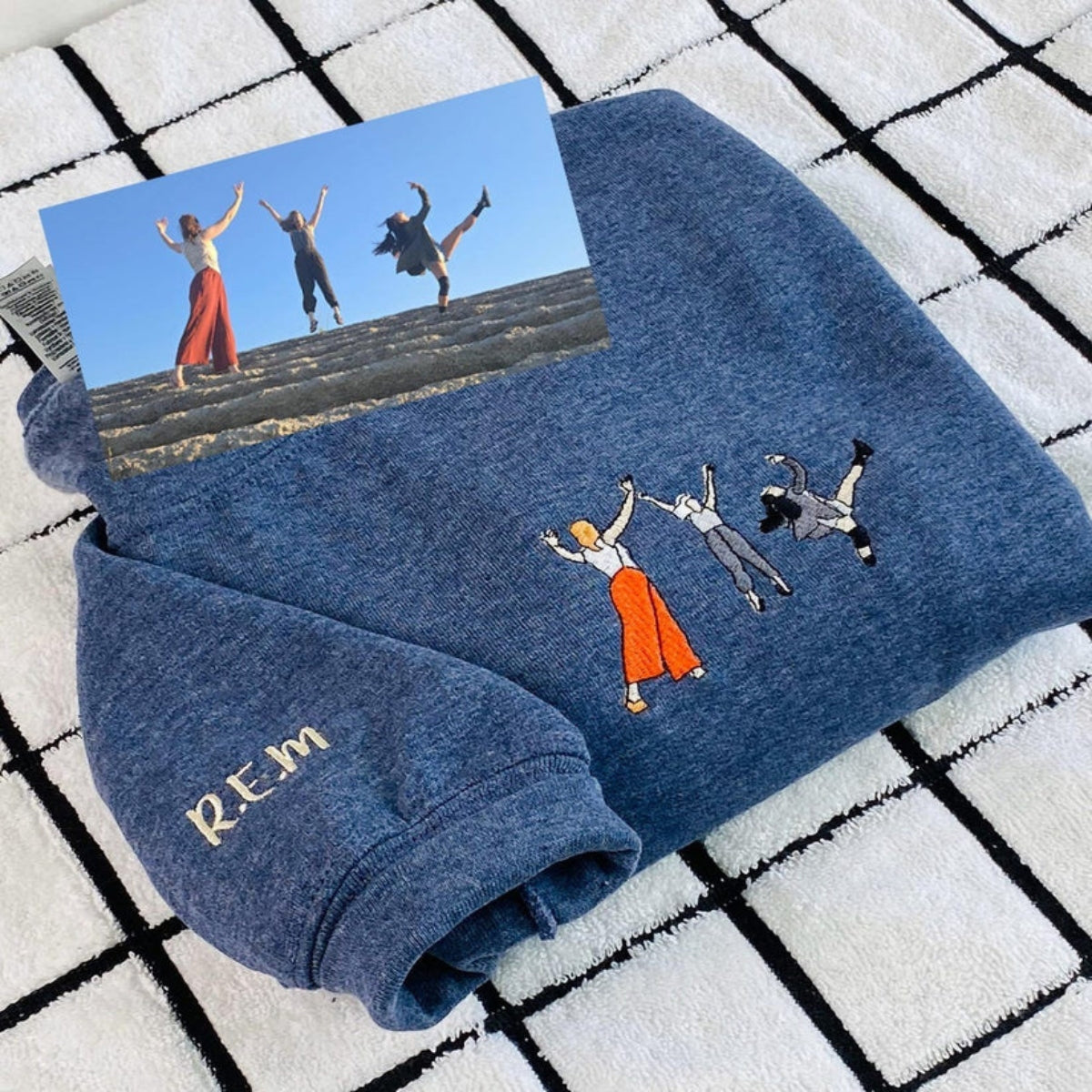 Individuell bestickte Engel- und Dämonenkatze-Kapuzenpullover für Paare