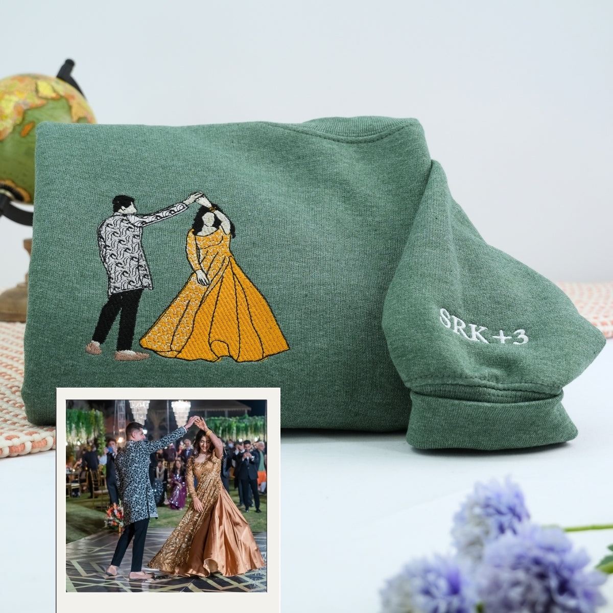 Individuell bestickte Engel- und Dämonenkatze-Kapuzenpullover für Paare