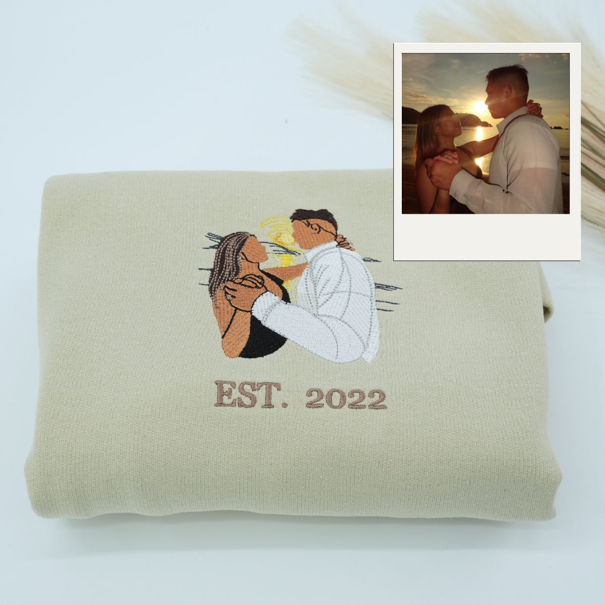 Individuell bestickte Engel- und Dämonenkatze-Kapuzenpullover für Paare