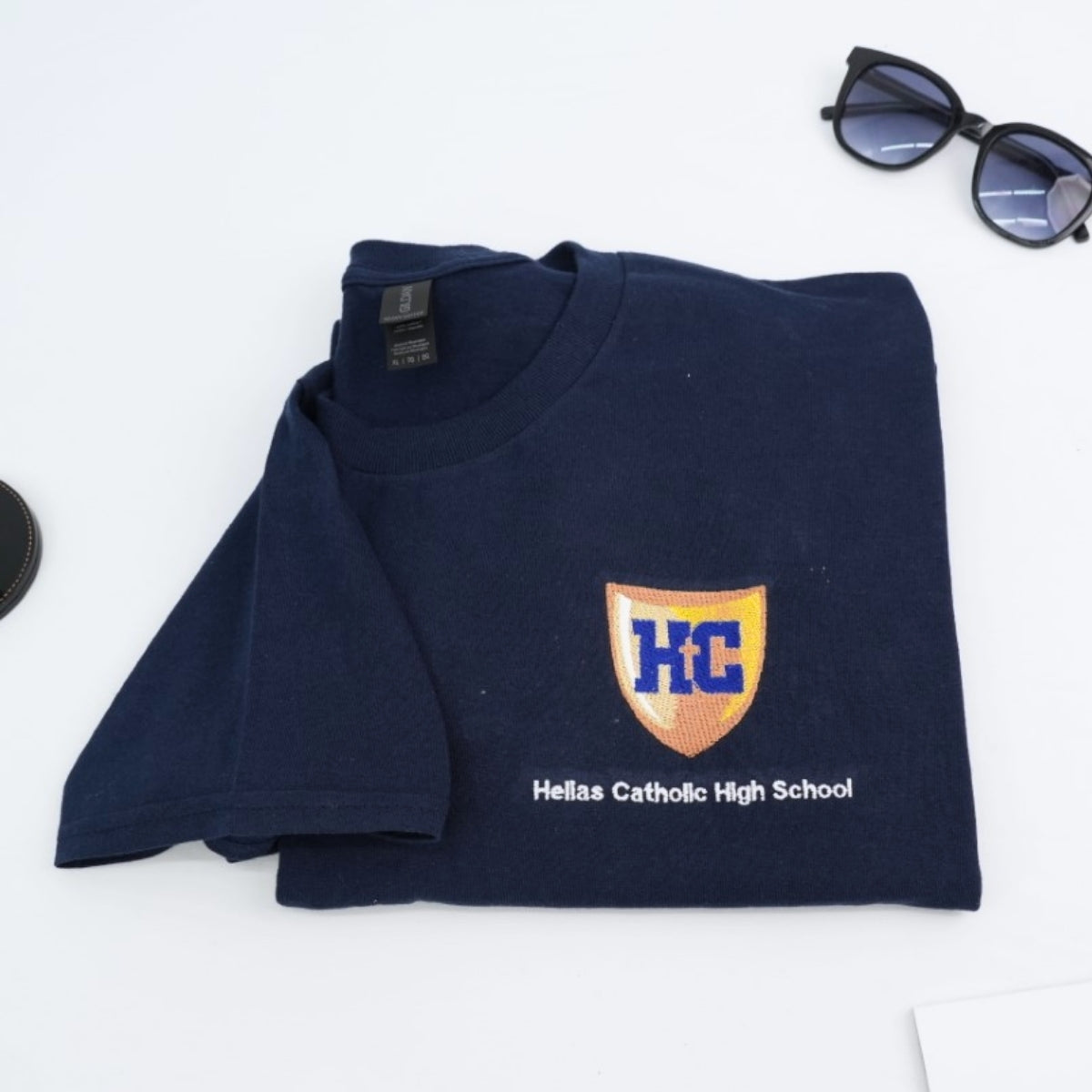 Custom School Logo T-Shirts - University Embroidered Educational Apparel - Perfect School Spirit Gift