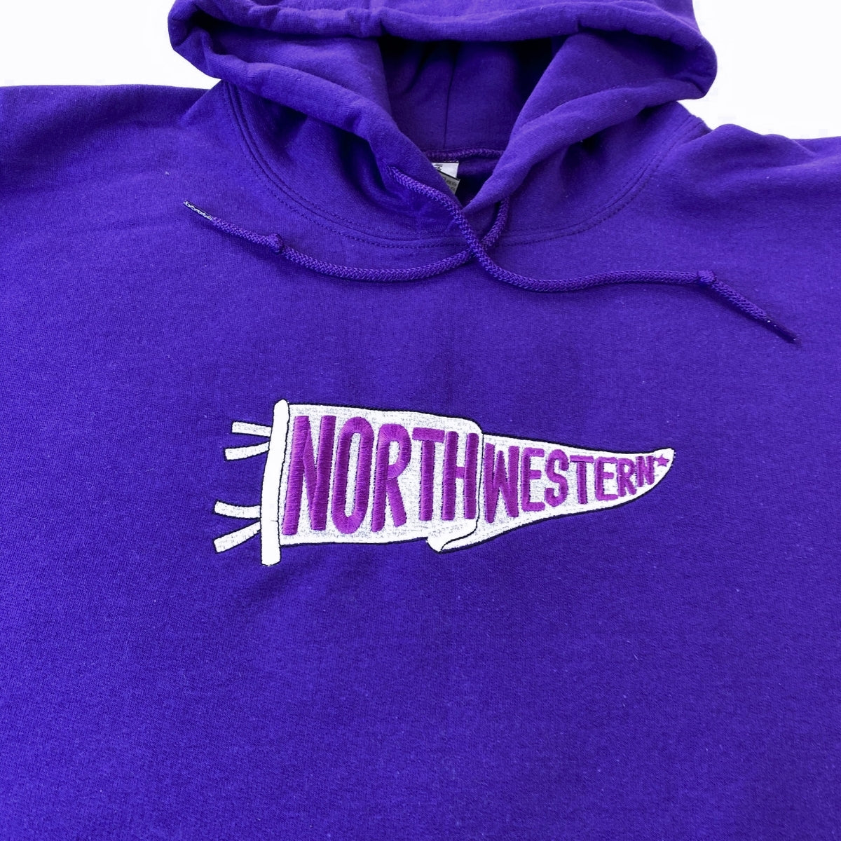 Custom School Pennant Sweatshirts - Vintage University Embroidered Apparel - Alumni Gift