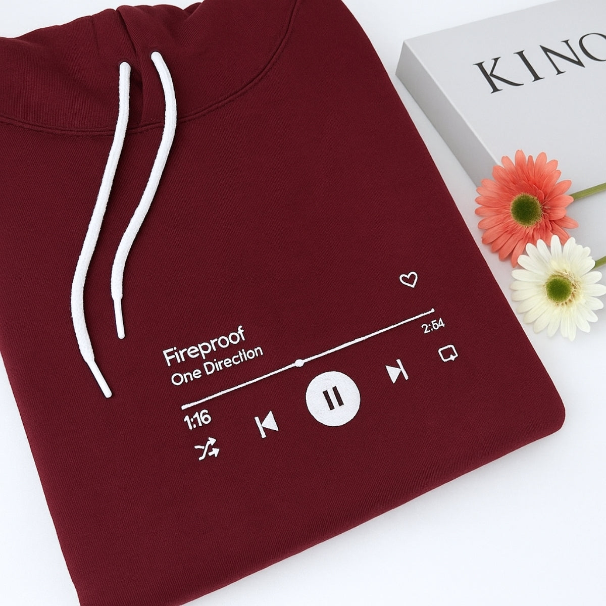 Individuell bestickte Engel- und Dämonenkatze-Kapuzenpullover für Paare