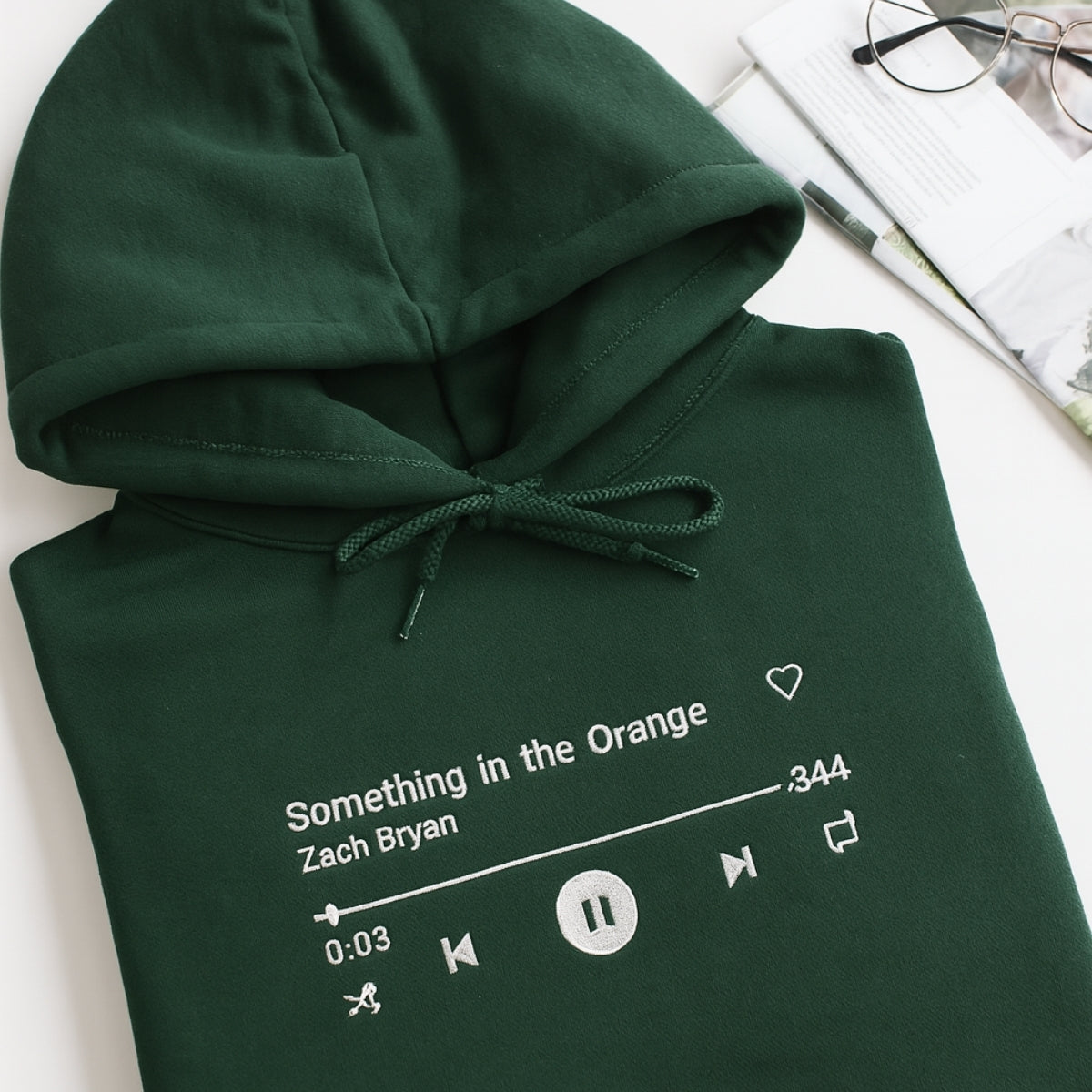 Custom Song Sweatshirts - Personalized Music Player Embroidered - Your Favorite Song Gift