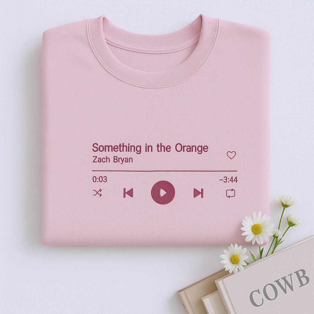Custom Song Sweatshirts - Personalized Music Player Embroidered - Your Favorite Song Gift