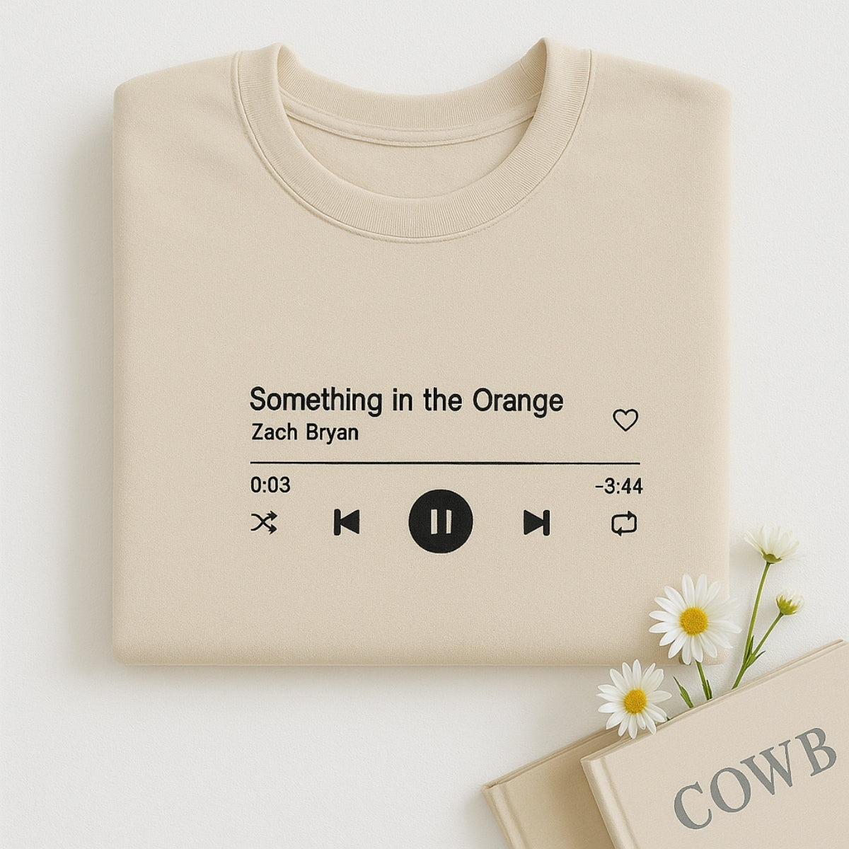 Custom Song Sweatshirts - Personalized Music Player Embroidered - Your Favorite Song Gift