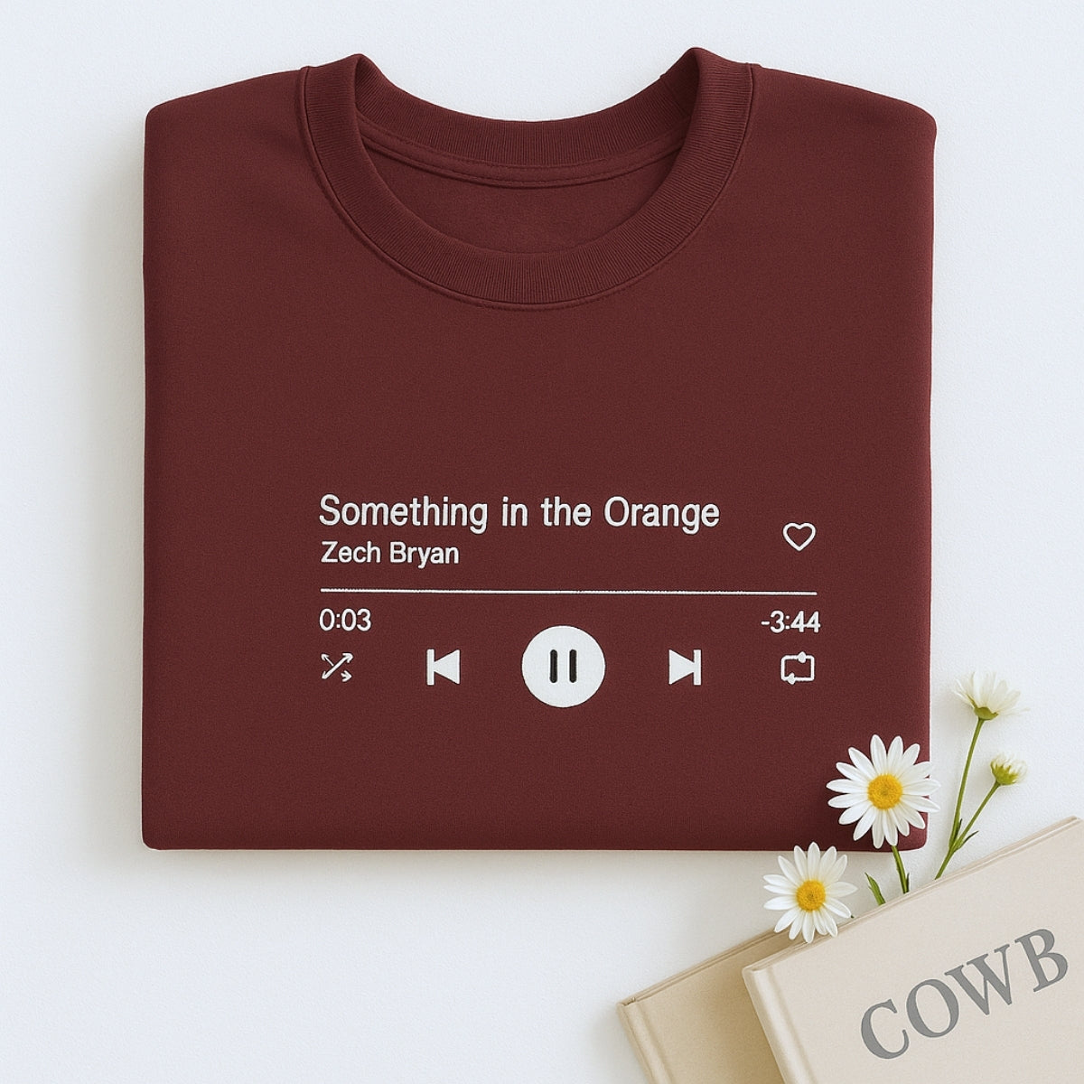 Custom Song Sweatshirts - Personalized Music Player Embroidered - Your Favorite Song Gift