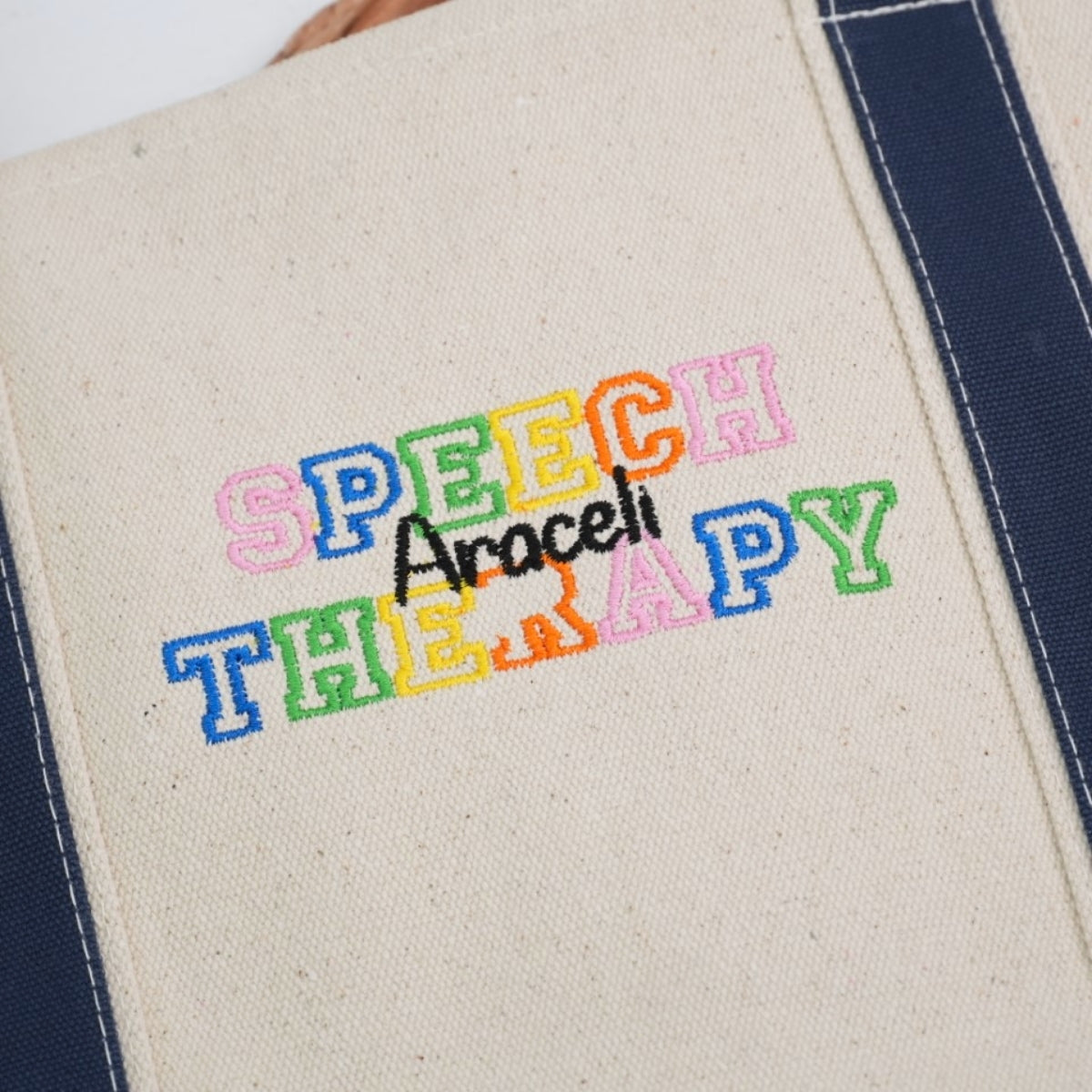 Custom Speech Language Pathologist Tote Bag - Personalized SLP Embroidered Bag - Therapy Professional Gift